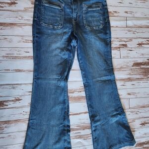 Women's Flared Blue Jeans